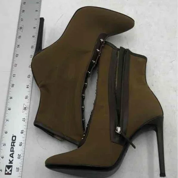 Giuseppe Zanotti Janice BUSTIER MESH Corset HEELED BOOTS in Olive Green - Picture 7 of 11